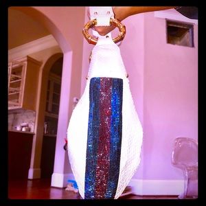 Gucci White Python Shoulder Bag